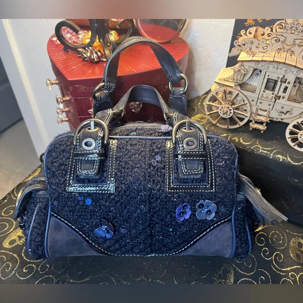 Coach blue tweed